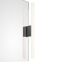 Mirror luminaire OMEGA 1, 1x S14d, 30-60cm, 1 socket, IP20, black matt