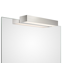 Spejllampe BOX 1-40 N LED IP44, nikkel satin d�mpbar