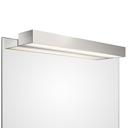 Spejllampe BOX 1-60 N LED IP44, nikkel satin d�mpbar