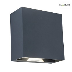 outdoor wall luminaire GEMINI BEAMS square, adjustable, direct / indirect IP54, anthracite 