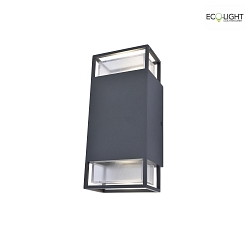 outdoor wall luminaire RIDGE up / down, square GU10 IP54, anthracite dimmable