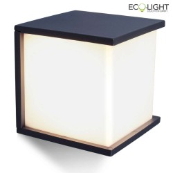 outdoor wall luminaire BOX CUBE E27 IP44, anthracite