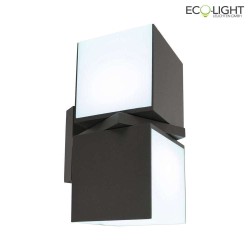 outdoor wall luminaire CUBA 2 flames, rotatable IP54, anthracite