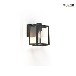 outdoor wall luminaire SHIVA cube shape E27 IP44, black matt dimmable