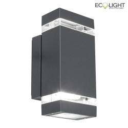 outdoor wall luminaire FOCUS UP&DOWN 2 flames IP44, anthracite