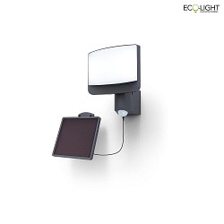 solar wall luminaire SUNSHINE with motion detector IP54, anthracite 