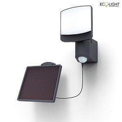 solar wall luminaire SUNSHINE with motion detector IP54, anthracite 
