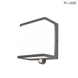 solar wall luminaire DOBLO with motion detector IP44, anthracite 