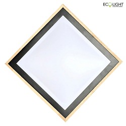 ceiling luminaire SOLSTAR square IP20, wood, black 