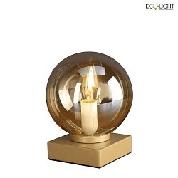 table lamp PLUTO E14 IP20, amber, gold 