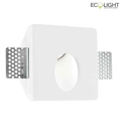 wall recessed luminaire ARIEL 1 flame, paintable GU10 IP20, white 