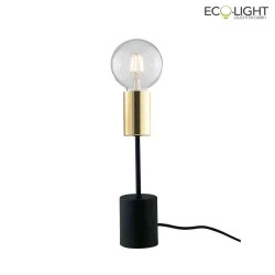 table lamp AXON 1 flame IP20, gold, black 