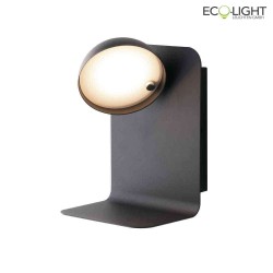 wall luminaire BOING with switch, with USB connection IP20, black 