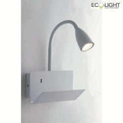 wall luminaire GULP with flex arm, with USB connection GU10 IP20, white 