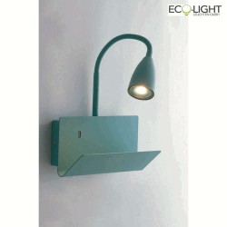 wall luminaire GULP with flex arm, with USB connection GU10 IP20, green 