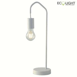 table lamp HABITAT 1 flame, with switch E27 IP20, white dimmable