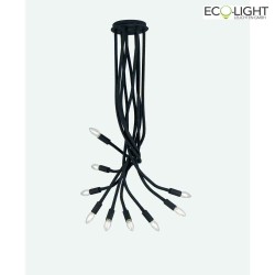 ceiling luminaire LOVER 9 flames IP20, black 