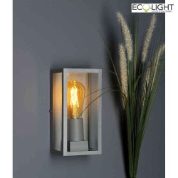 outdoor wall luminaire MONDRIAN with diffuser IP44, silver 