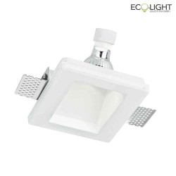 ceiling recessed luminaire GHOST 1 flame, paintable GU10 IP20, white 