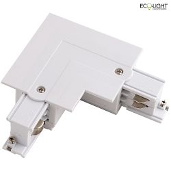 L-connector TRACK with feed-in option, white