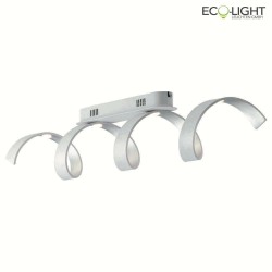 ceiling luminaire HELIX 4 flames IP20, silver, white 
