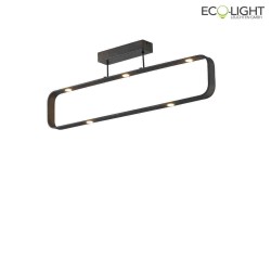 ceiling luminaire MOKA 7 flames IP20, brown dimmable