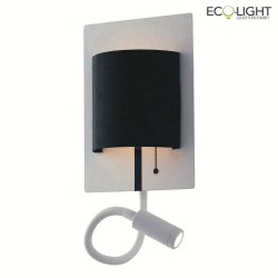 wall luminaire POP with switch IP20, black, white 