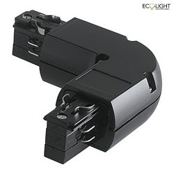 L-connector TRACK with feed-in option, black