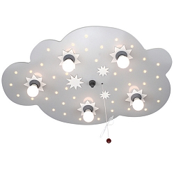 Loftlampe STERNENWOLKE med afbryder E14 IP20, s�lv