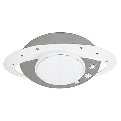 LED Loftlampe SATURN STARLIGHT TECHNIKWELT, 14W, 3000-5000K, s�lv/hvid