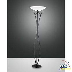 Fabas Luce DEVON Standerlampe, E27, skifergrå / glas hvid