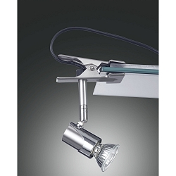 Fabas Luce ALICE Spot, GU10, 1-flamme Klemm lampe, nikkel satin