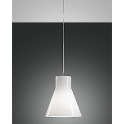 Fabas Luce DIANA Pendel, E27, forkromet / glas hvid, � 23cm