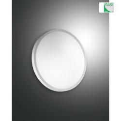 Fabas Luce PLAZA Wall luminaire, IP41, E14, glass white, metal white