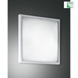 Fabas Luce OSAKA Loftlampe, E27, 30x30cm, glas hvid, metal hvid