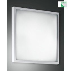 Fabas Luce OSAKA Ceiling luminaire, E27, 40x40cm, glass white, metal white
