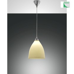 Fabas Luce PROVENZA Pendant luminaire, E27,  20cm, chromed / glass, amber