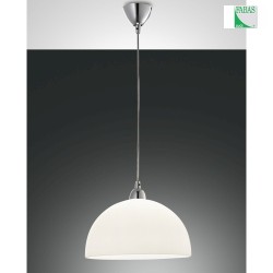 Fabas Luce NICE Pendant luminaire, E27,  36cm, chromed / glass, white
