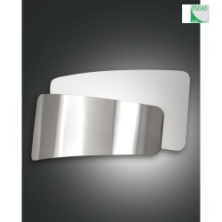 Fabas Luce SLANE Wall luminaire, E27, nickel satin / glass white