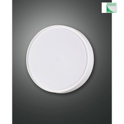 Fabas Luce HATTON LED Ceiling luminaire, IP65,  25cm, white, 3000K