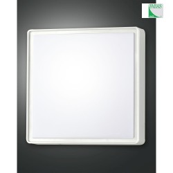 Fabas Luce OBAN Ceiling luminiare, IP65, E27, white, 30x30cm, with motion detector