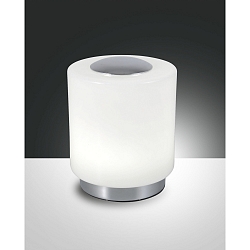 Fabas Luce SIMI LED Bordlampe, 8W, forkromet / hvid