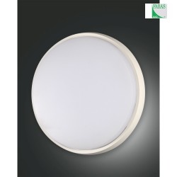 Fabas Luce OLLY LED Ceiling luminaire, IP54, aluminum, white,  30cm