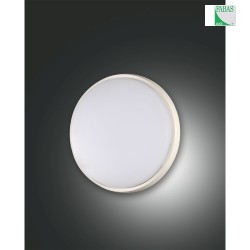 Fabas Luce OLLY LED Ceiling luminaire, IP54, aluminum, white,  18cm