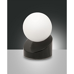 Fabas Luce GRAVITY LED Bordlampe, 5W, glas hvid, sort