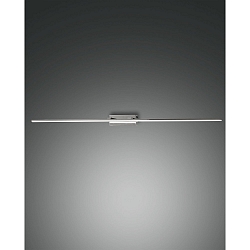 mirror luminaire NALA 1095MM down, square, switchable, arched IP44, chrome 