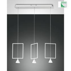 Fabas Luce SIRIO LED Pendant luminaire length 73cm, white