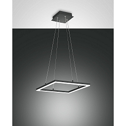 LED Pendant luminaire BARD, incl. Smartluce, 1x 39W, 3000K, 3510lm, IP20, anthracite