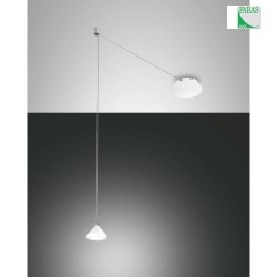 Fabas Luce ISABELLA LED Pendant luminaire 1 pendulum, white / chrome