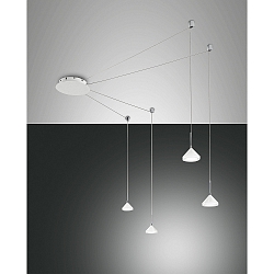 LED Pendant luminaire ISABELLA, incl. Smartluce, 4x 8W, 3000K, 2880lm, IP20, white